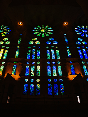 Stained glass from La Sagrada Familia