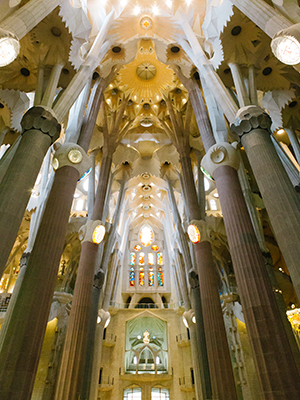 Interior of La Sagrada Familia
